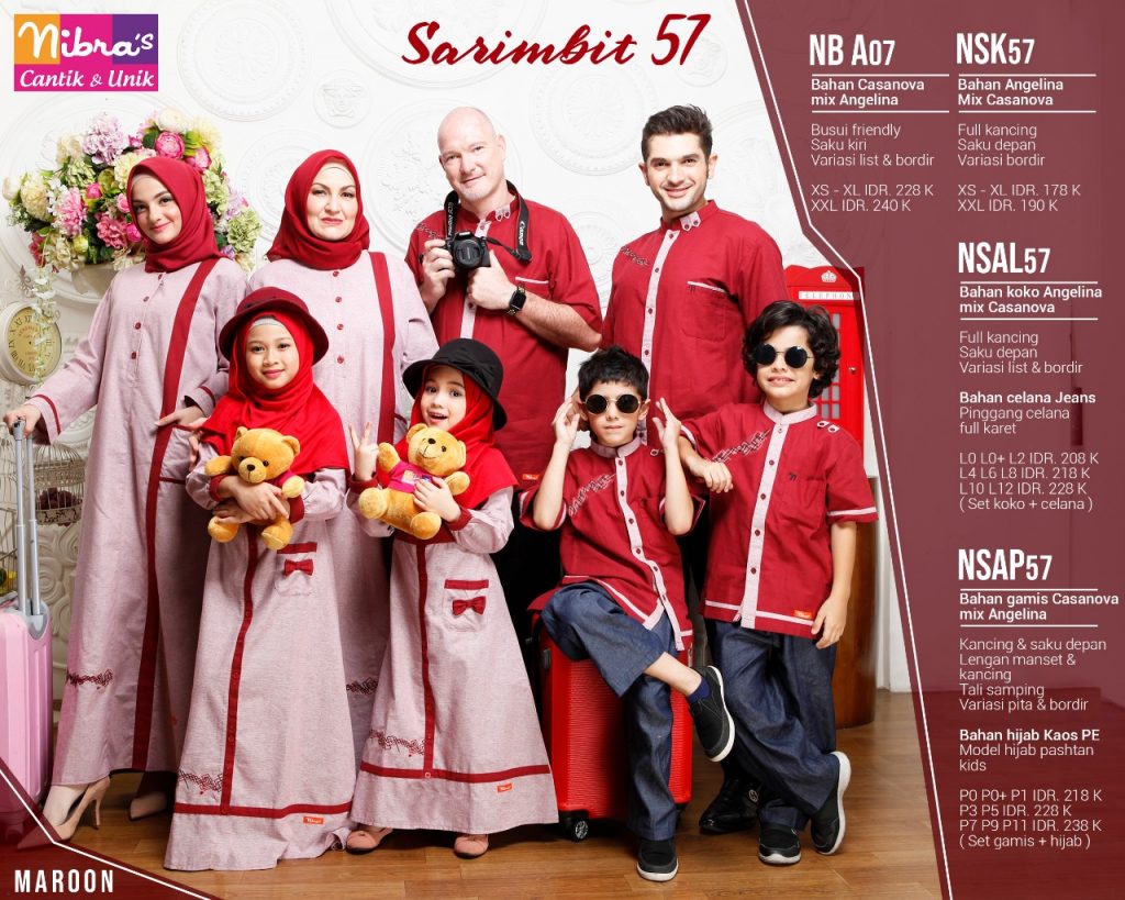 Sarimbit keluarga nibras 57 maroon