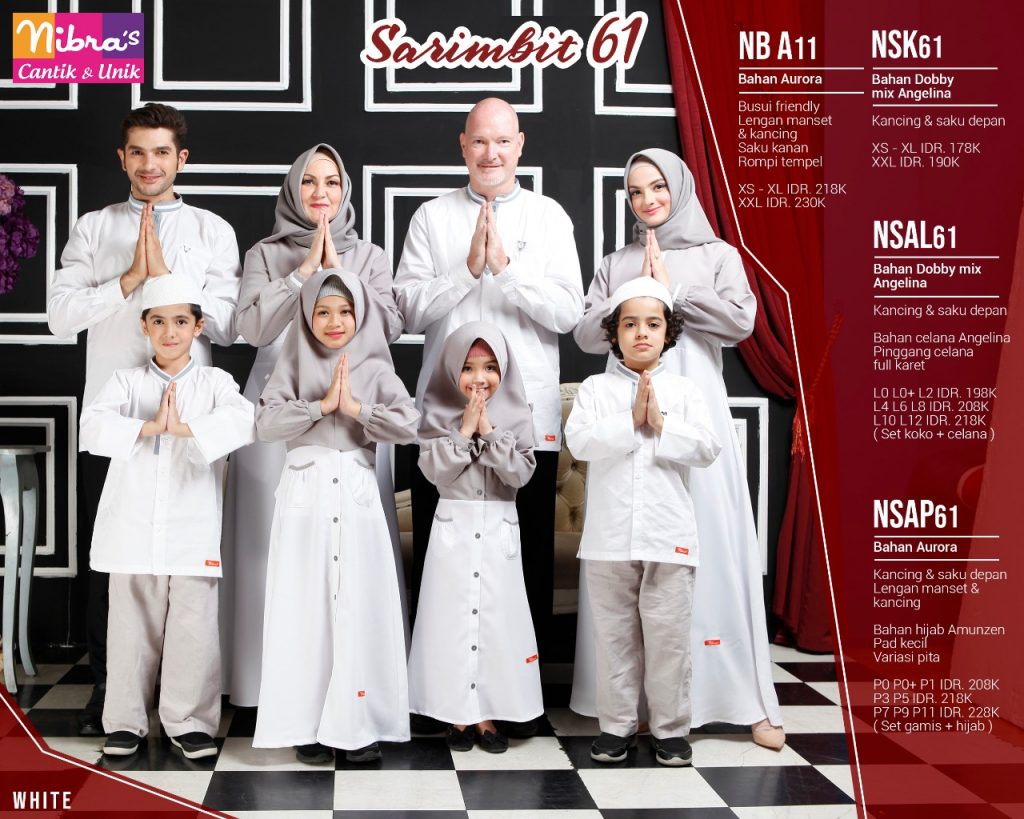 Sarimbit keluarga Nibras 61 white