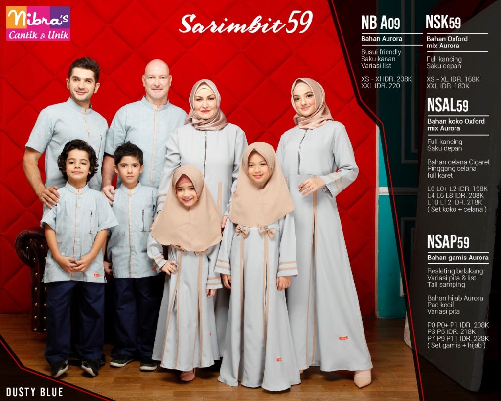 sarimbit keluarga 59 dusty blue