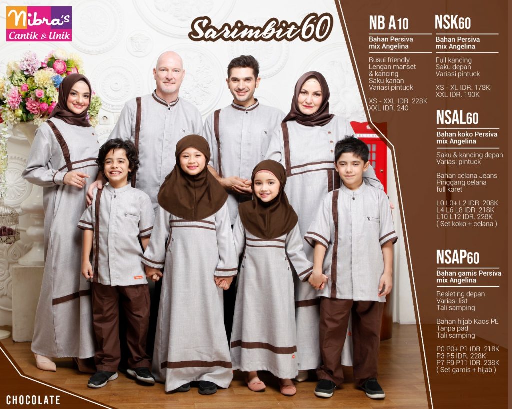 Sarimbit Keluarga Nibras 60 Coklat