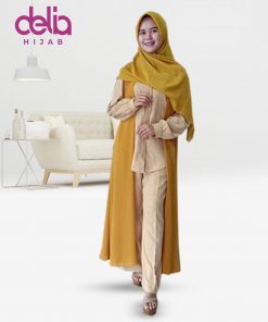 Baju Muslim Casual - Baju Gamis Modern - Baju Gamis Murah dan Cantik - Baju Gamis Model Sekarang - Delia Hijab Sukabumi - Casandra Set - Y