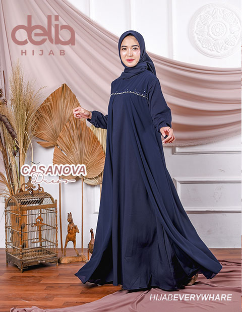 Baju Muslim Casual - Baju Gamis Modern - Baju Gamis Murah dan Cantik - Baju Gamis Model Sekarang - Delia Hijab Sukabumi - Casanova Dress - N