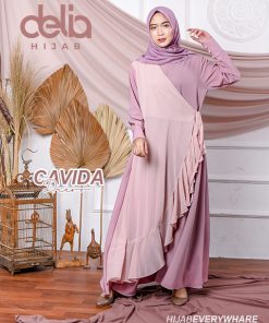 Delia Hijab Sukabumi – Baju Muslim Sukabumi – Baju Gamis Modern – Baju Gamis Model Sekarang – Gamis Syari Modis – Baju Gamis Murah dan Cantik - Cavida Dress P