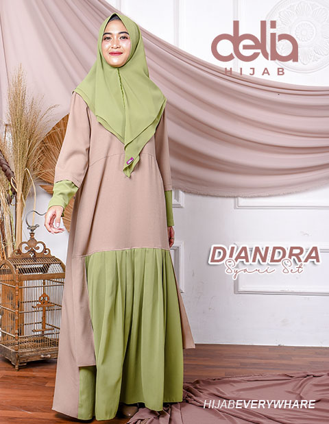 Baju Gamis Modern - Diandra Dress - Delia Hijab