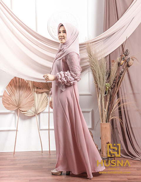 Delia Hijab Sukabumi – Husna Ramadhan – Baju Gamis Brokat Terbaru – Baju Gamis Pesta Mewah – Baju Gamis Terbaru Lebaran 2020 – Baju Gamis Modern