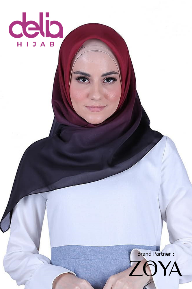 Kerudung Zoya Terbaru 2020 Ombre Super Scarf Delia Hijab