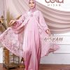Baju Gamis Brokat Terbaru - Aisyah Dress - Delia Hijab Pink