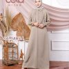 Baju Gamis Modern Terbaru 2020 - Salsabila Dress Abu - Delia Hijab