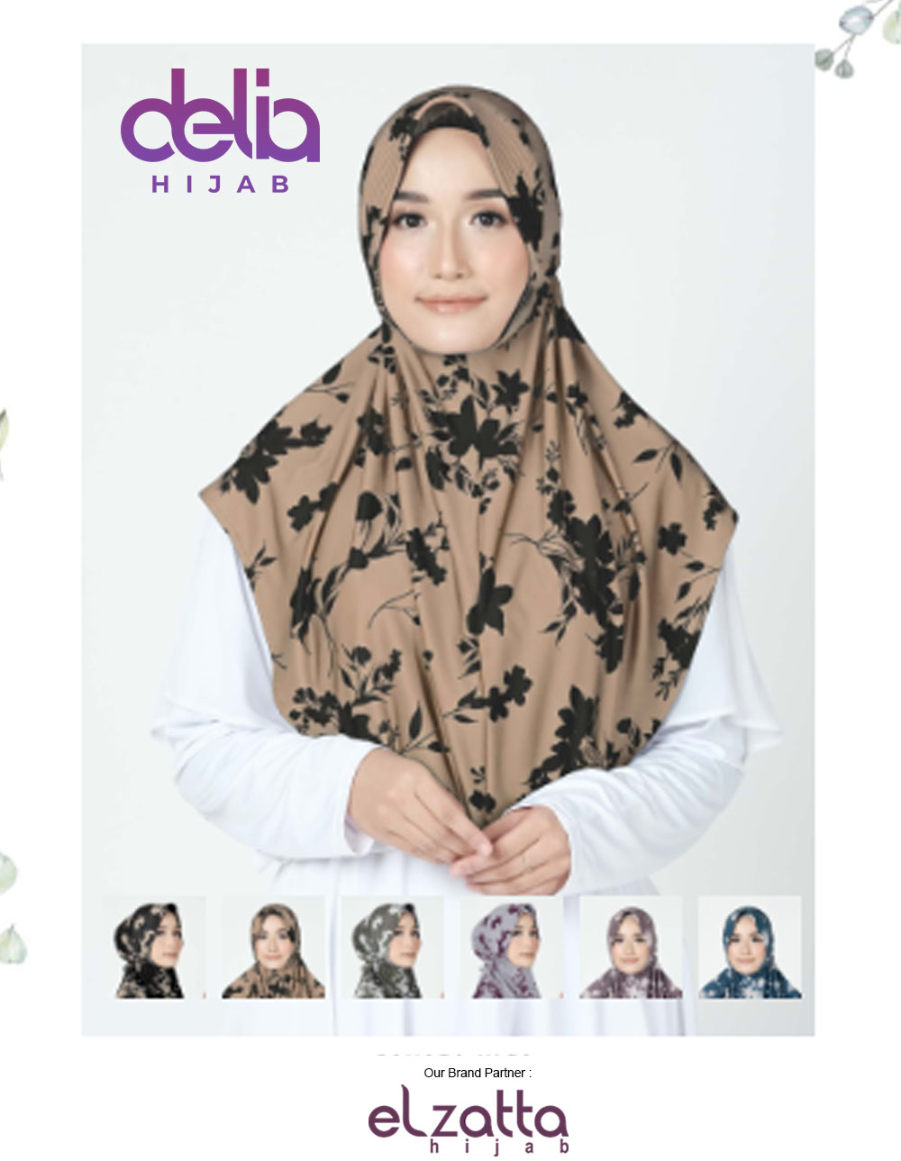 Bergo Elzatta Motif Sahara Ulfa Elzatta Hijab Delia Hijab