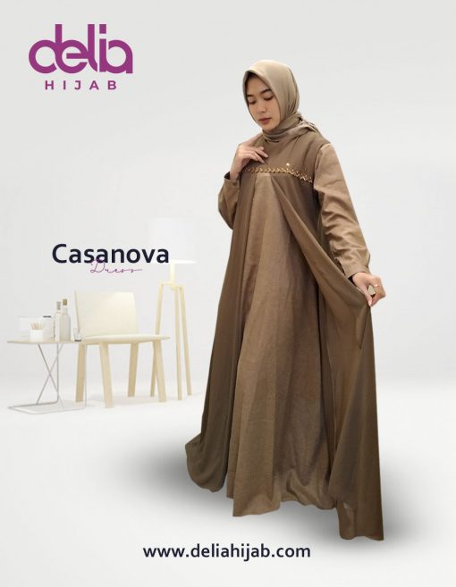 Baju Muslim Casual - Baju Gamis Modern - Baju Gamis Murah dan Cantik - Baju Gamis Model Sekarang - Delia Hijab Sukabumi - Casanova Dress - C