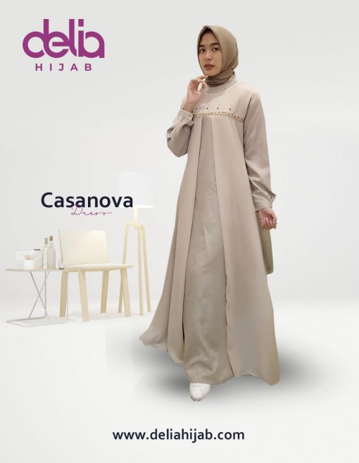 Baju Muslim Casual - Baju Gamis Modern - Baju Gamis Murah dan Cantik - Baju Gamis Model Sekarang - Delia Hijab Sukabumi - Casanova Dress - K