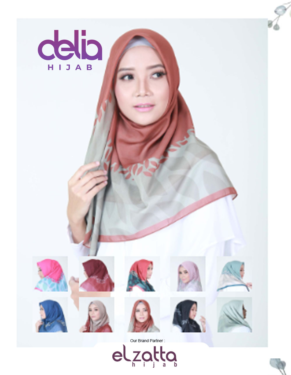 Kerudung Segi Empat Terbaru Kaila Marsya Elzatta Hijab Delia Hijab