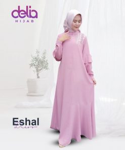 Baju Gamis Wanita Terbaru - Eshal Dress - Delia Hijab - Detail