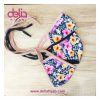 Masker Kain 2 Lapis - Masker Kain Motif Bunga Summer 2 - Delia Hijab