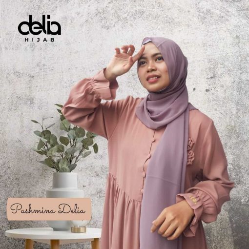 Kerudung Pashmina Syar'i - Pashmina Ceruti - Delia Hijab