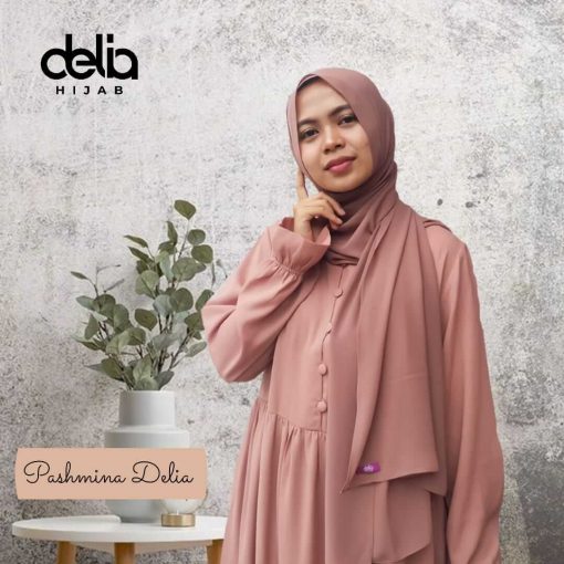 Kerudung Pashmina Syar'i - Pashmina Ceruti - Delia Hijab