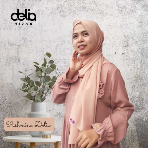Kerudung Pashmina Syar'i - Pashmina Ceruti - Delia Hijab