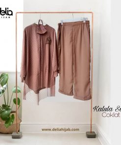 Baju Atasan Renda - Kalula Set - Delia Hijab Coklat