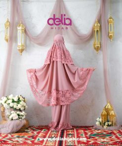 Mukena Sholat Polos Renda - Mukena Lebanon - Delia Hijab