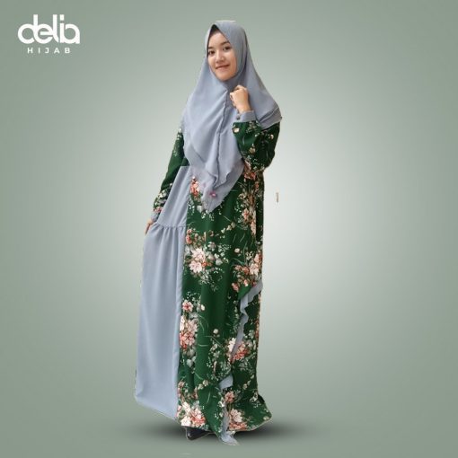 Baju Gamis Motif Modern - Monalisa Set - Delia Hijab