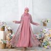 Baju Muslim Lebaran - Karmila Dress - Delia Hijab Pink