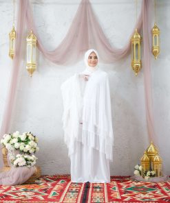 Mukena Lebaran Putih - Mukena Latvia - Delia Hijab