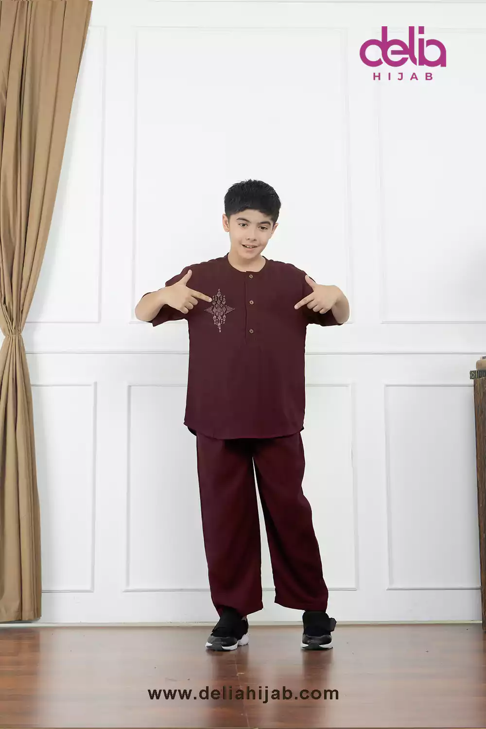 Baju Sarimbit Keluarga Muslim - Koko Anak Sarimbit Ruby - Delia Hijab