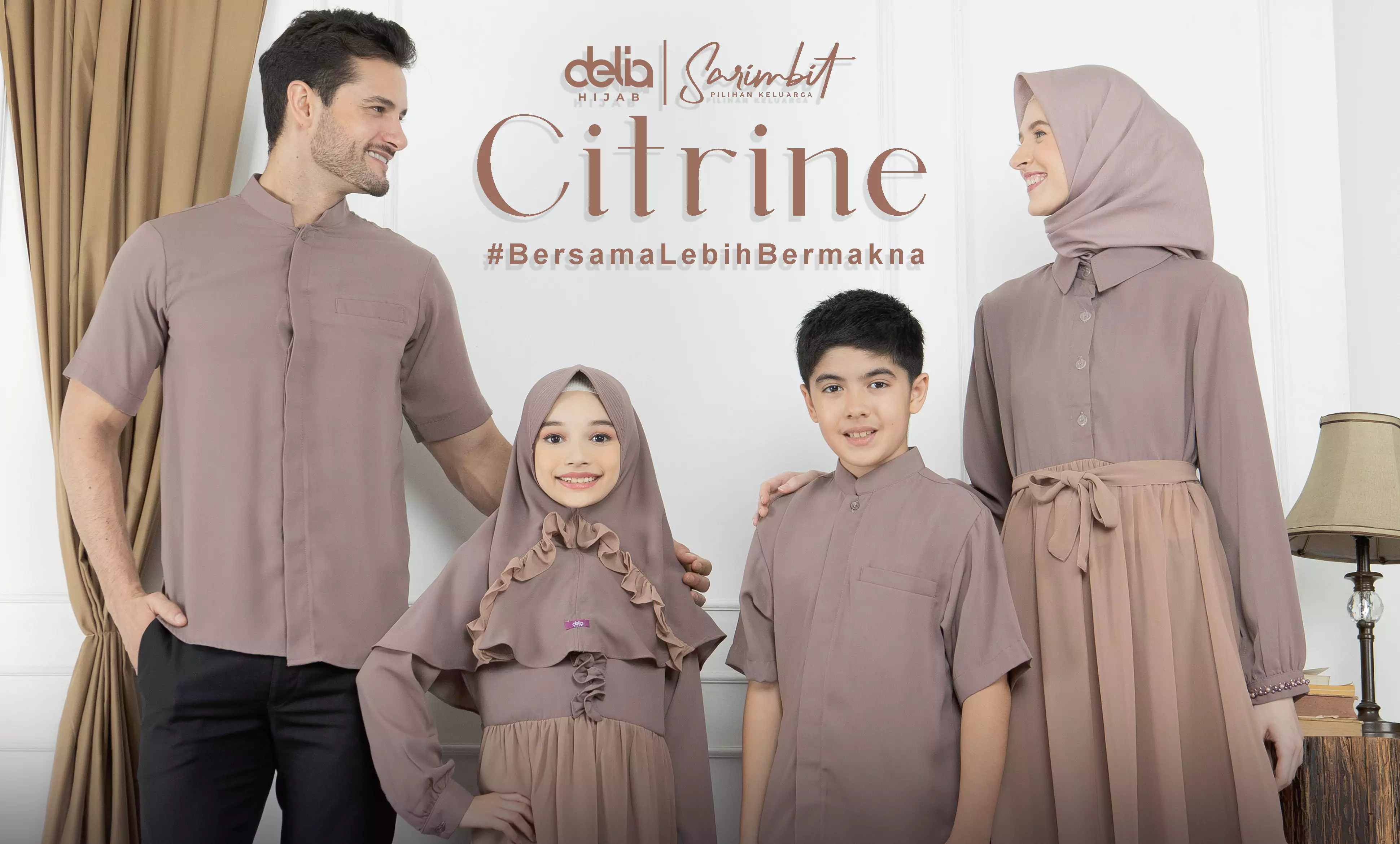 L Sarimbit Citrine - Paket Baju Sarimbit Keluarga Terbaru 2022 - Arisan Lebaran Baju Sarimbit Delia Hijab