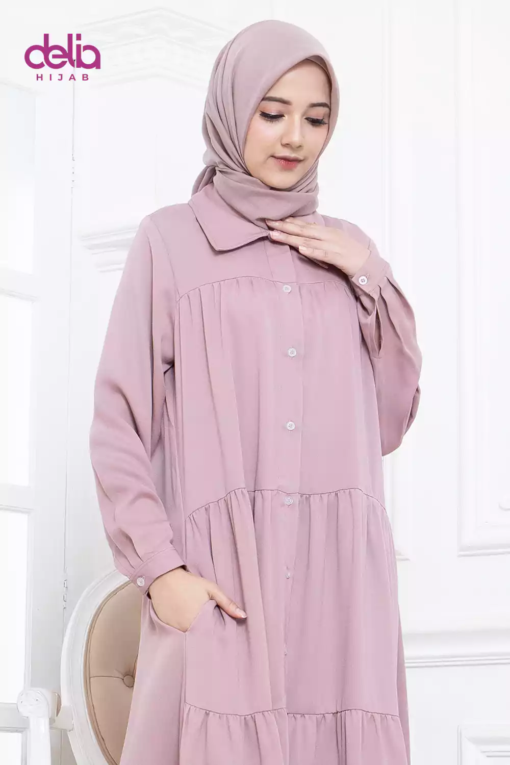 CU Nazmia Dress - Dusty Pink