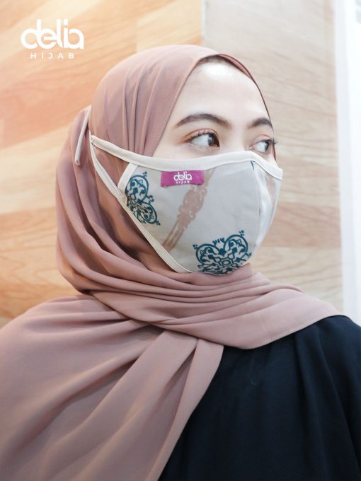 Masker Kain Hijab - Masker Motif List - Delia Hijab
