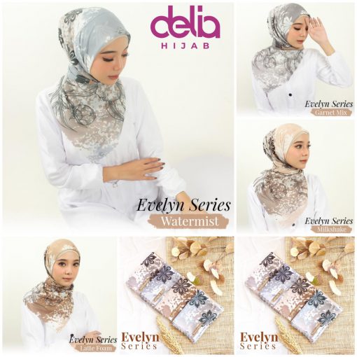 Kerudung Segi Empat - Evelyn Sacrf Delia - Delia Hijab