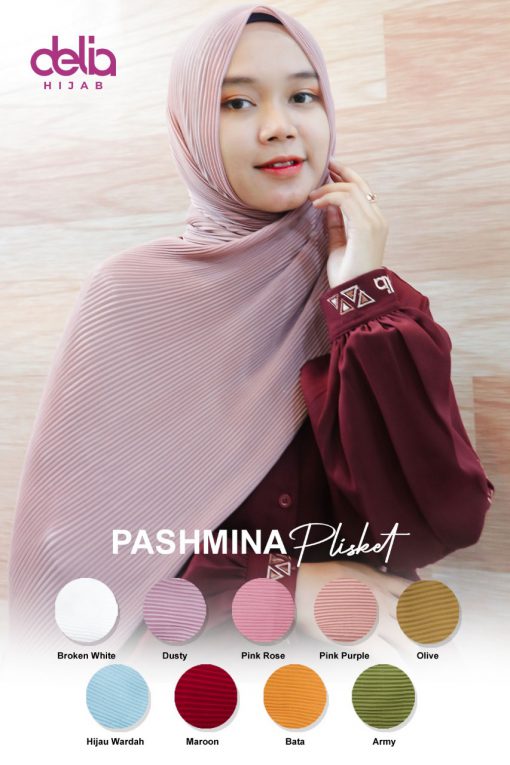 Kerudung Pashmina - Plisket Delia - Delia Hijab