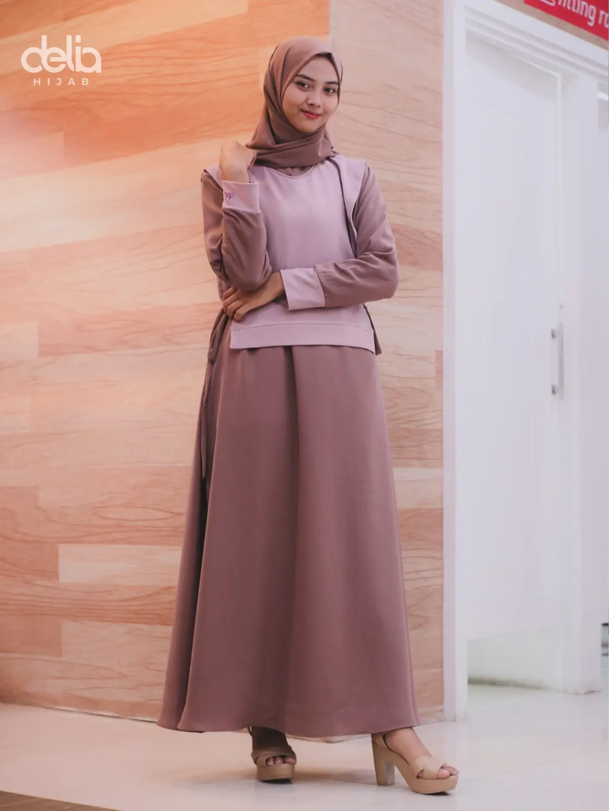 Baju Gamis Modern - Zila Dress - Delia Hijab MAUVE