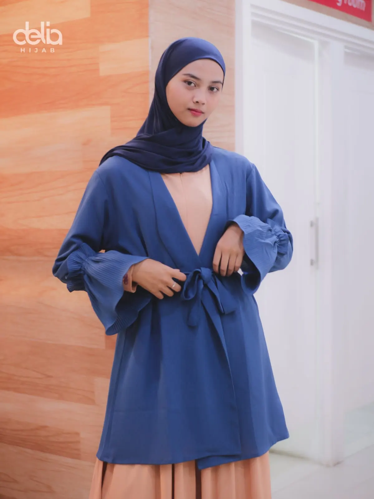 Baju Muslim Casual - Sandrina Outer - Delia Hijab BLUE